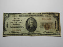 Load image into Gallery viewer, $20 1929 South Fork Pennsylvania PA National Currency Bank Note Bill #6573 RARE