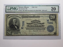 Load image into Gallery viewer, $20 1902 Strawn Illinois IL National Currency Bank Note Bill Ch. #7151 PMG VF20