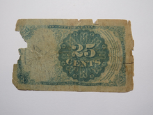 Load image into Gallery viewer, 1874 $.25 Fifth Issue Fractional Currency Obsolete Bank Note Bill 5th Filler