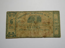 Load image into Gallery viewer, $.06 1862 Bordentown New Jersey Obsolete Currency Bank Note Bill Burlington Co.