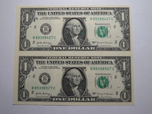 Load image into Gallery viewer, $1 2017 Uncut New York BEP Uncirculated Currency Sheet 2 Federal Reserve Notes