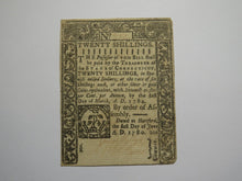 Load image into Gallery viewer, 1780 Twenty Shillings Hartford Connecticut CT Colonial Currency Note Bill 20s