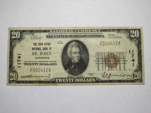 Load image into Gallery viewer, $20 1929 St. Paul Minnesota MN National Currency Bank Note Bill #11741 VF Saint