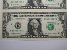 Load image into Gallery viewer, $1 2017 Uncut New York BEP Uncirculated Currency Sheet 2 Federal Reserve Notes
