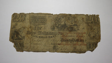 $20 1843 Adrian Michigan MI Obsolete Currency Bank Note Bill Erie & Kalamazoo