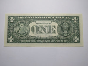 $1 2021 Minor Wet Ink Transfer Error Federal Reserve Bank Note Bill UNC++
