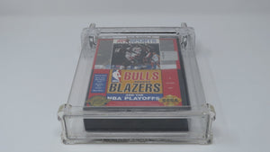 Bulls Versus Blazers and Playoffs NBA Sega Genesis CIB Video Game Wata Graded