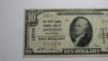 Load image into Gallery viewer, $10 1929 Aberdeen Washington WA National Currency Bank Note Bill Ch. #12704 VF