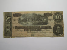 Load image into Gallery viewer, $10 1864 Richmond Virginia VA Confederate Currency Bank Note Bill RARE T68 FINE