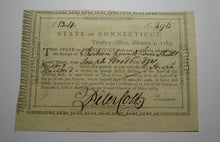 Load image into Gallery viewer, 1789 Connecticut Treasury Certifificate Colonial Currency Note Peter Colt Signed