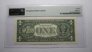 $1 1988 Radar Serial Number Federal Reserve Currency Bank Note Bill PMG UNC66EPQ