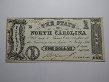 Load image into Gallery viewer, $1 1862 Raleigh North Carolina Obsolete Currency Bank Note Bill State NC UNC++