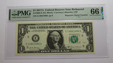 Load image into Gallery viewer, $1 2017 Repeater Serial Number Federal Reserve Currency Bank Note Bill PMG UNC66