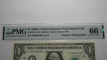 Load image into Gallery viewer, $1 2003A Repeater Serial Number Federal Reserve Currency Bank Note Bill UNC66EPQ