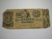 Load image into Gallery viewer, $2 1840 New York City NY Obsolete Currency Bank Note Bill! The Globe Bank NYC