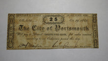 Load image into Gallery viewer, $.25 1862 Portsmouth Virginia VA Obsolete Currency Bank Note Bill City of Port.
