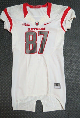 2013 Vance Matthews Rutgers Scarlet Knights Game Used Worn Nike Football Jersey