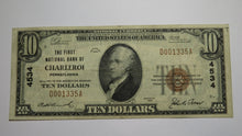 Load image into Gallery viewer, $10 1929 Charleroi Pennsylvania National Currency Bank Note Bill Ch. #4534 VF++