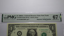 Load image into Gallery viewer, $1 2003 Repeater Serial Number Federal Reserve Currency Bank Note Bill PMG UNC67