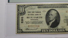 Load image into Gallery viewer, $10 1929 Blue Earth Minnesota MN National Currency Bank Note Bill #5393 VF30 PMG