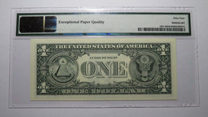 $1 1995 Radar Serial Number Federal Reserve Currency Bank Note Bill PMG UNC64EPQ