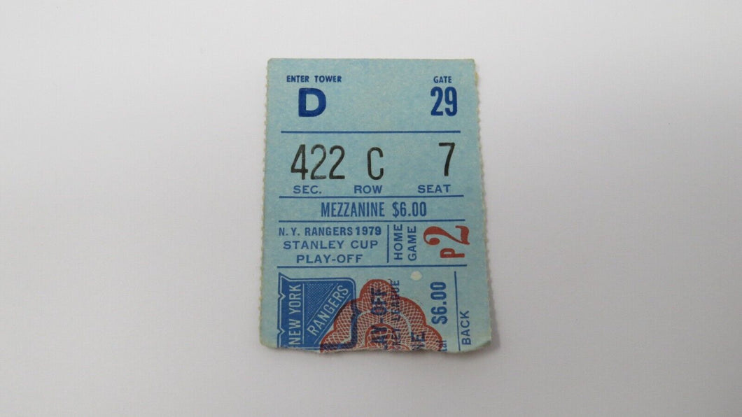 April 20, 1979 New York Rangers V Philadelphia Flyers Playoff Hockey Ticket Stub