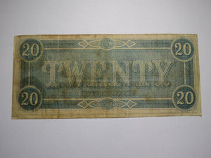 $20 1864 Richmond Virginia VA Confederate Currency Bank Note Bill RARE T67 FINE
