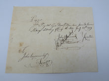 Load image into Gallery viewer, 1779 Payment Certificate Written to John Lawrence Colonial Currency Note USA!