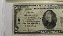 Load image into Gallery viewer, $20 1929 Thief River Falls Minnesota National Currency Bank Note Bill #5894 PCGS