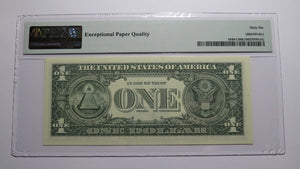 $1 2003 Radar Serial Number Federal Reserve Currency Bank Note Bill PMG UNC66EPQ
