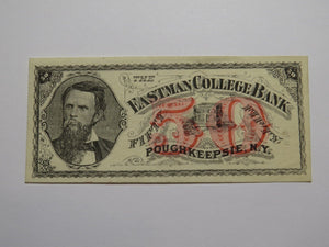 $.50 1870's Poughkeepsie New York Obsolete Currency Note Eastman College