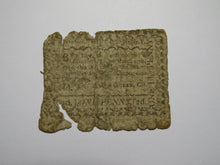 Load image into Gallery viewer, 1790 One Penny Elizabeth Borough New Jersey Colonial Currency Note Bill RARE NJ!