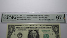 Load image into Gallery viewer, $1 2017 Repeater Serial Number Federal Reserve Currency Bank Note Bill PMG UNC67