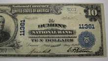 Load image into Gallery viewer, $10 1902 Dumont New Jersey NJ National Currency Bank Note Bill! Ch. #11361 VF