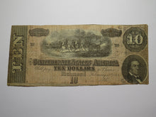 Load image into Gallery viewer, $10 1864 Richmond Virginia VA Confederate Currency Bank Note Bill RARE T68 FINE