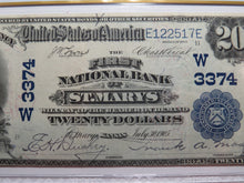 Load image into Gallery viewer, $20 1902 St. Marys Kansas KS National Currency Bank Note Bill #3374 VF35 Saint