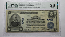 Load image into Gallery viewer, $5 1902 Castleton New York NY National Currency Bank Note Bill! #5816 VF20 PMG