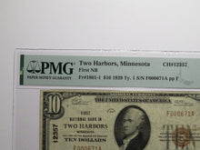 Load image into Gallery viewer, $10 1929 Two Harbors Minnesota National Currency Bank Note Bill #12357 VF20 PMG