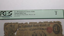 Load image into Gallery viewer, $1 1865 Warren Rhode Island RI National Currency Bank Note Bill #1008 Ace!
