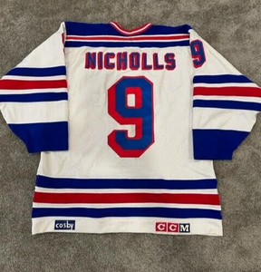 Bernie Nicholls New York Rangers Authentic Cosby NHL Starter Hockey Jersey! NYR