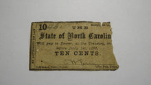 Load image into Gallery viewer, $.10 1861 Raleigh North Carolina Obsolete Currency Bank Note Bill Fractional 