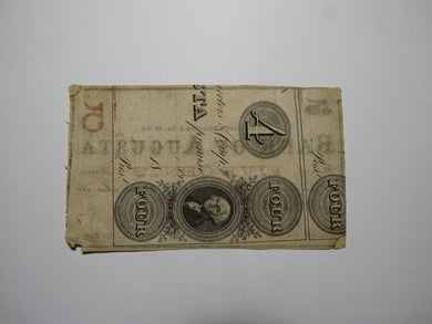 $.05 1863 Augusta Georgia GA Obsolete Currency Bank Note Bill! Augusta Insurance