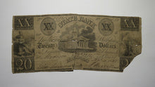 Load image into Gallery viewer, $20 1841 Indianapolis Indiana IN Obsolete Currency Bank Note Bill! State Bank