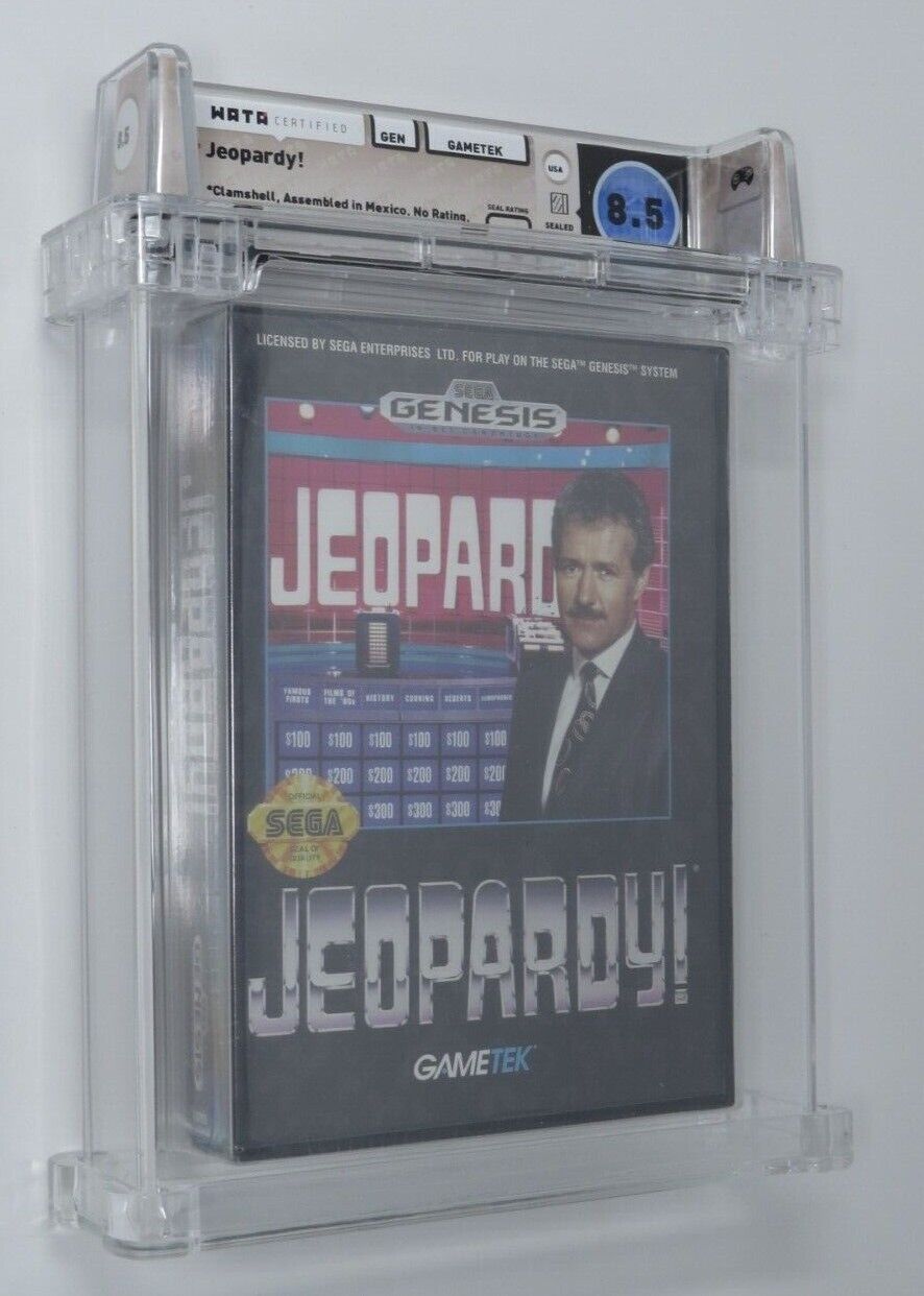 Brand New Jeopardy! Sega Genesis Factory Sealed Video Game Wata Graded 8.5 B