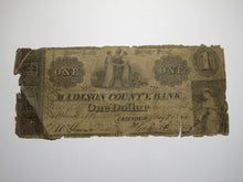 Load image into Gallery viewer, $1 1846 Cazenovia New York NY Obsolete Currency Bank Note Bill Madison County
