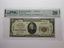 Load image into Gallery viewer, $20 1929 Syracuse Kansas KS National Currency Bank Note Bill Ch #8114 VF20 PMG