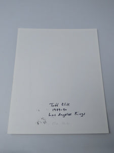 Todd Elik Los Angeles Kings Signed Autographed Original 10X8 Hockey Photo