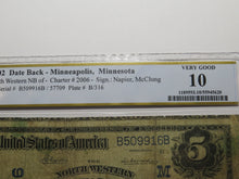 Load image into Gallery viewer, $5 1902 Minneapolis Minnesota MN National Currency Bank Note Bill Ch #2006 PCGS