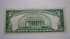 $5 1929 Maybrook New York NY National Currency Bank Note Bill! Ch. #11927 VF+