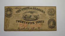 Load image into Gallery viewer, $.25 1863 Montgomery Alabama Obsolete Currency Bank Note Bill AU! Plate L
